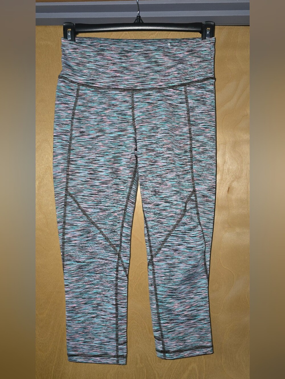 NWOT Tek Gear Dry Tek Heathered Blue Pink Space-Dye Leggings